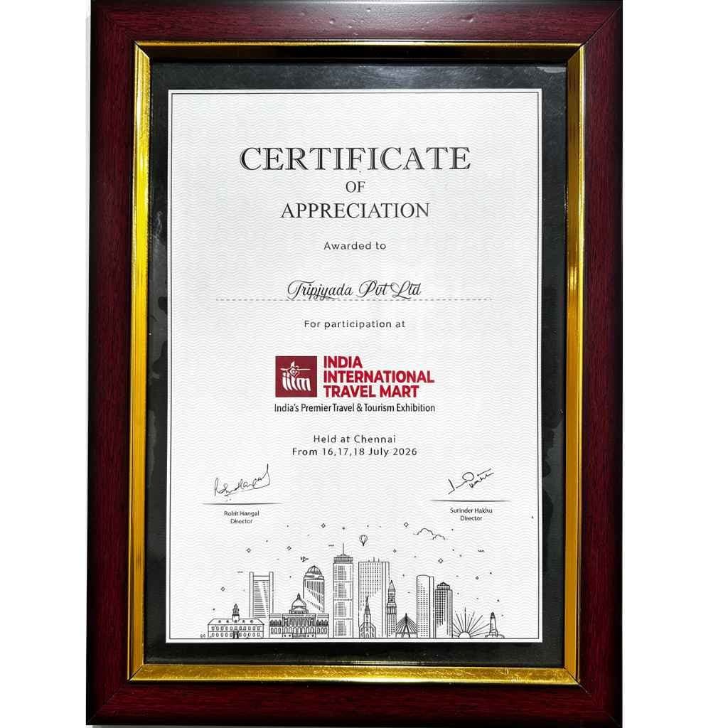 Certificate of Appreciation — India International Travel Mart (Chennai)